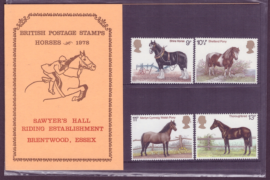 1978 Horses Sawyer's Hall Riding Establishment Private Presentation Pack
